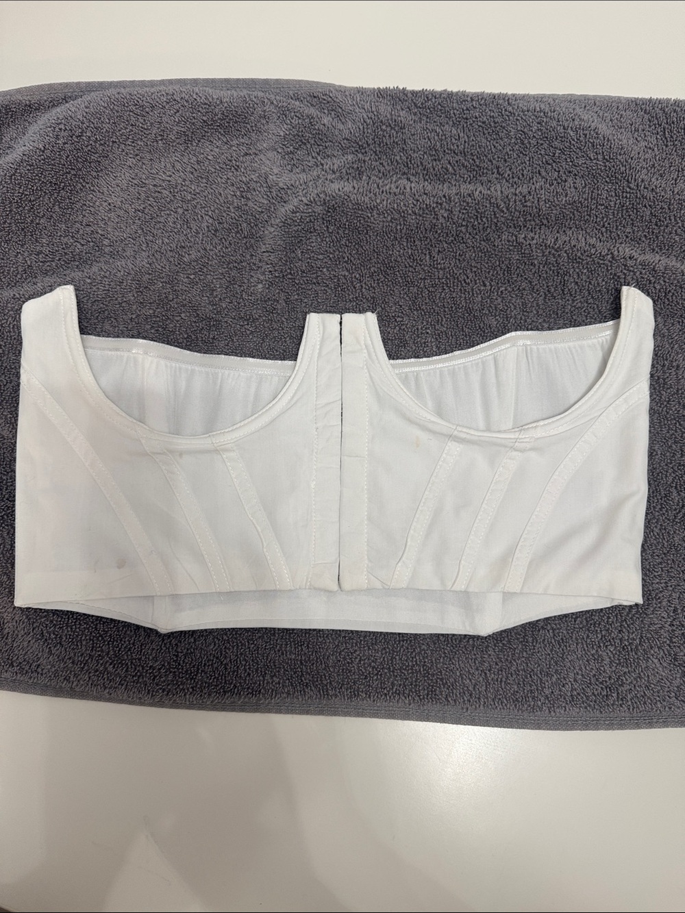 Princess Polly White Front-Closure Longline Bandeau Bra